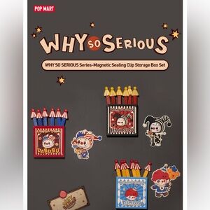 POP MART WHY SO SERIOUS Magnetic Sealing Clips with Storage  - 1 set